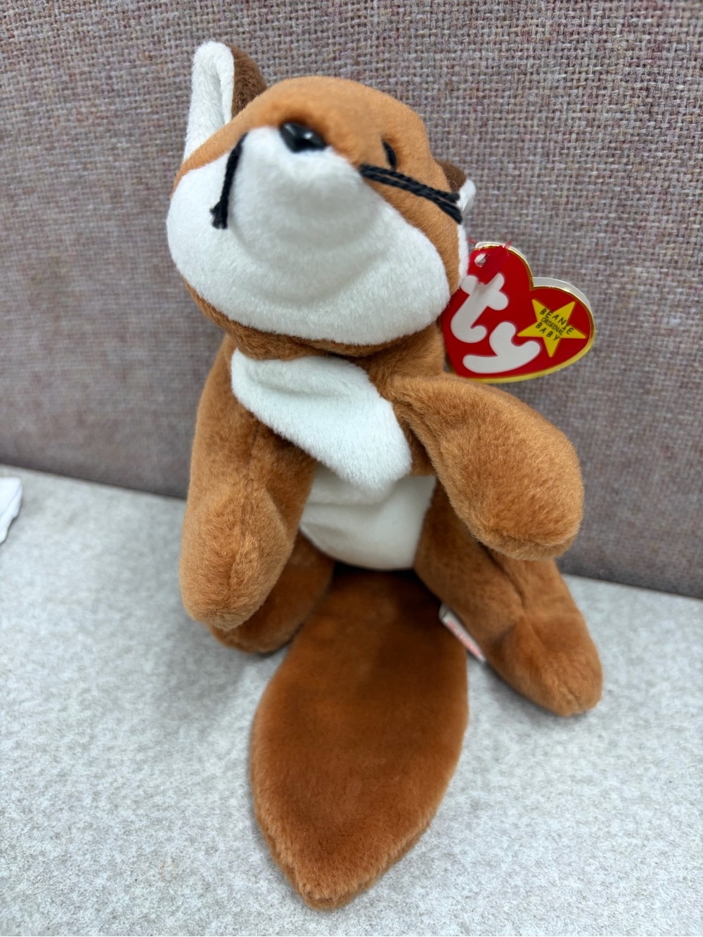 Ty Plush Fox - Brown and White Soft Collectible